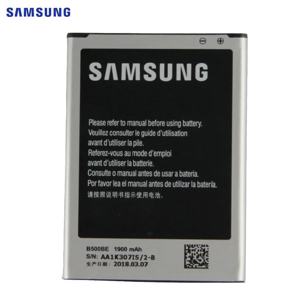 

Original Replacement Battery For Samsung Galaxy S4 Mini NFC Project J Mini i9192 i9195 i9198 i9190 4 Pin B500AE B500BE 1900mAh
