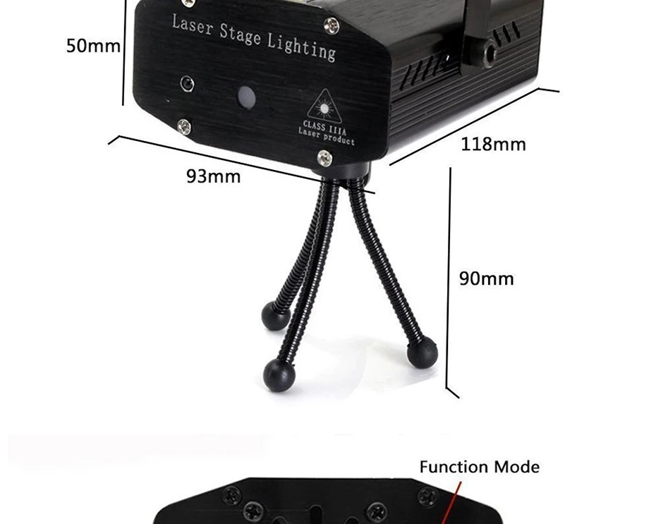 Светодиодный лазерный проектор диско-светильник мини автоматическая вспышка RG звуковая активированная Лазерная лампа дистанционный диско-DJ вечерние звуковой светильник s Рождественский сценический светильник