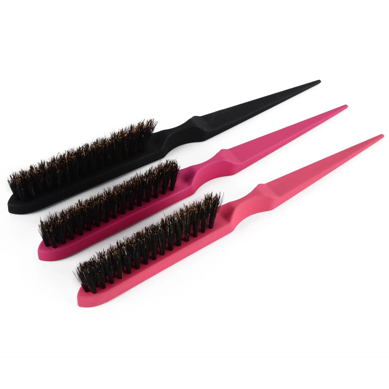 Mayitr 1pc Professional Hair Brush Hairdressing Slim Line Teasing Brushes Back Combing Plastic Handle Styling Tools Comb