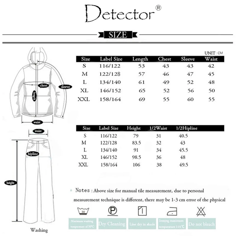 Detector/зимние ветрозащитные лыжные куртки для девочек+ штаны комплект верхней одежды для детей, детские зимние комплекты теплый лыжный костюм для мальчиков и девочек