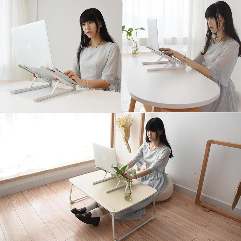 حامل اللابتوب قاعدة المحمولة حامل طوي ضبط جبل للطي مكتب Lapdesk للمحمول تقف