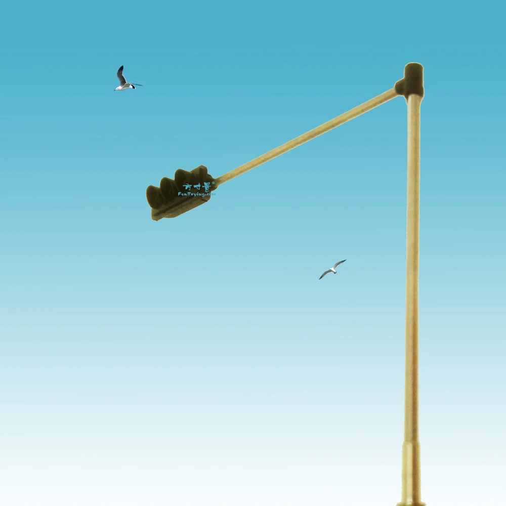 2 PCS HO Scale Model Traffic Lights Operating Pole Mount Overhead Traffic Lights with Controller Train 5