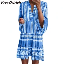 Свободное женское платье из страуса с геометрическим принтом, свободное, европейский и американский стиль, прямое, популярное, достойное, женское короткое летнее платье