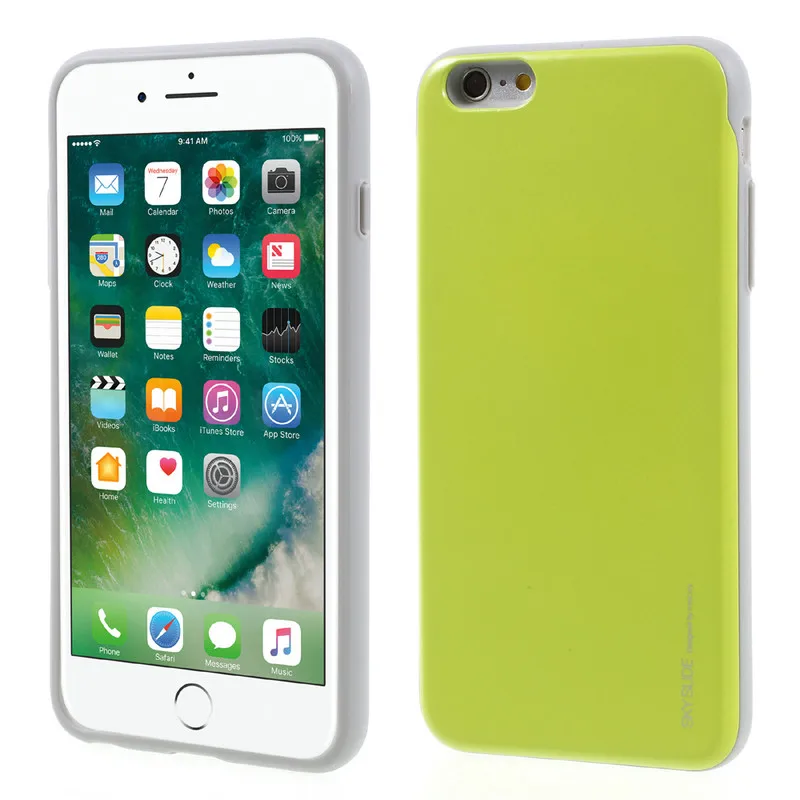 Green Гибридный Чехол Goospery Candy Sky Slide для iPhone X, 8, 7, 6, 6s Plus, держатель для карт, чехол для телефона iPhone 6, 6s, 7 Plus - Цвет: Green