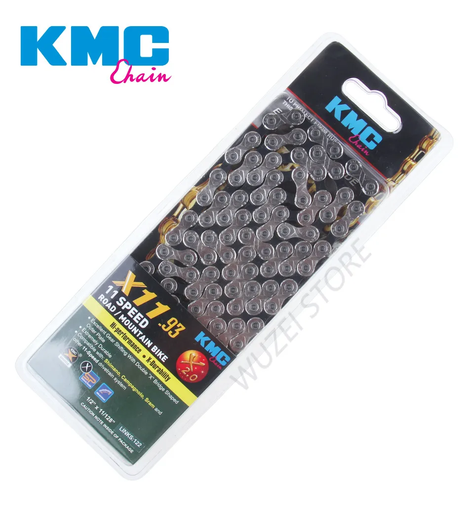 Cheap KMC X10 X11 MTB Bike long Chain 122L 10/11Speed Bicycle Chain Magic Button With Original box Mountain bike long chain 7