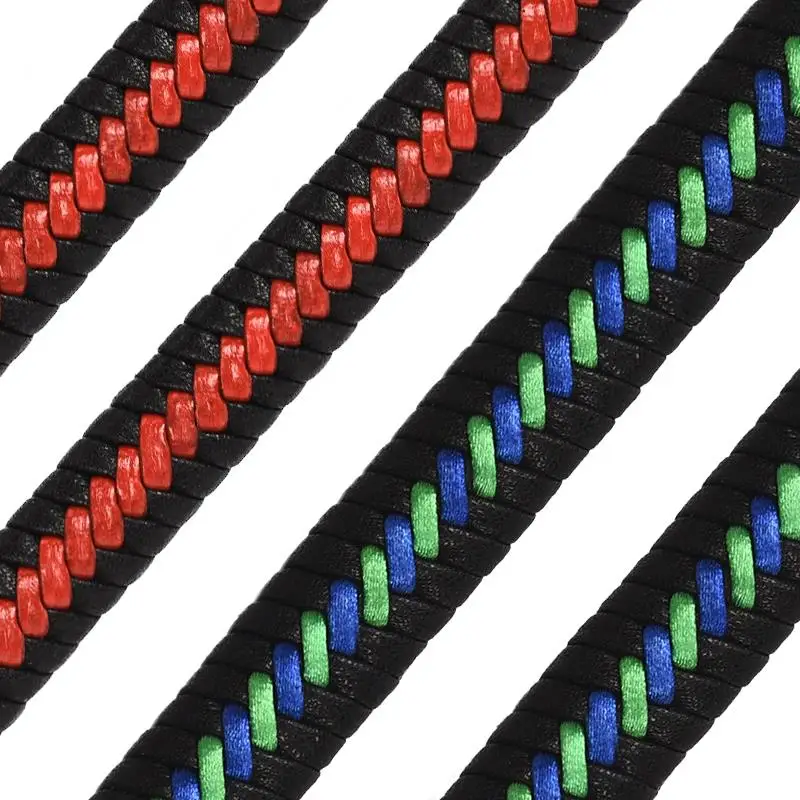 

1M Mixed Color Leather Rope Making Flat Braided Cord Bracelet String Rope Handmade DIY Jewelry Making Findings Accessories