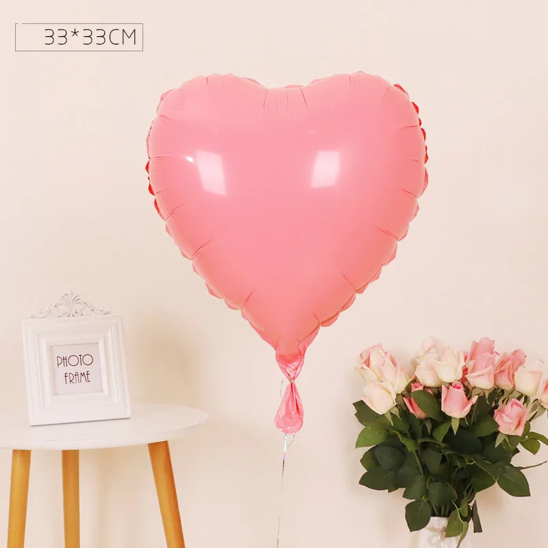 Пентаграмма звезда макароны алюминиевые шары для свадьбы и дня рождения вечерние украшения принадлежности макароны в форме сердца фольгированные шары - Цвет: Heart Shaped Pink