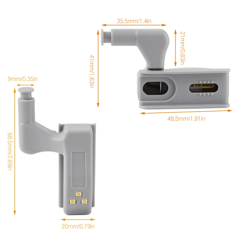 Светодиодная подсветка под шкаф, Универсальный светильник для гардероба, сенсорный светодиодный внутренний шарнирная лампа Armario для шкафа, шкафа, кухни