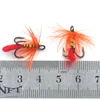 MNFT 10Pcs/Box Triple 3XTreble Hook Fly Fishing Flies Three Fly Hooks Lure Orange Beard Black Zebra Yellow Body Fishing Baits ► Photo 3/4