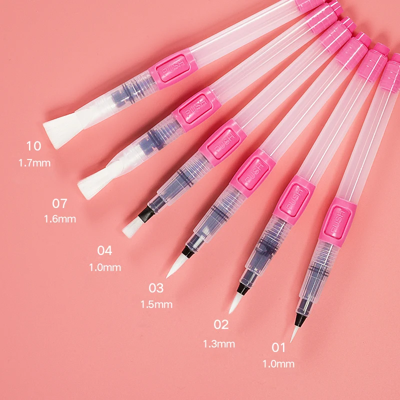 Günstig 6Pcs Wasser Pinsel Aquarell Pinsel Set Große Kapazität Weichen Aquarell Malerei Pinsel Stift Für Anfänger Zeichnung Kunst Liefert