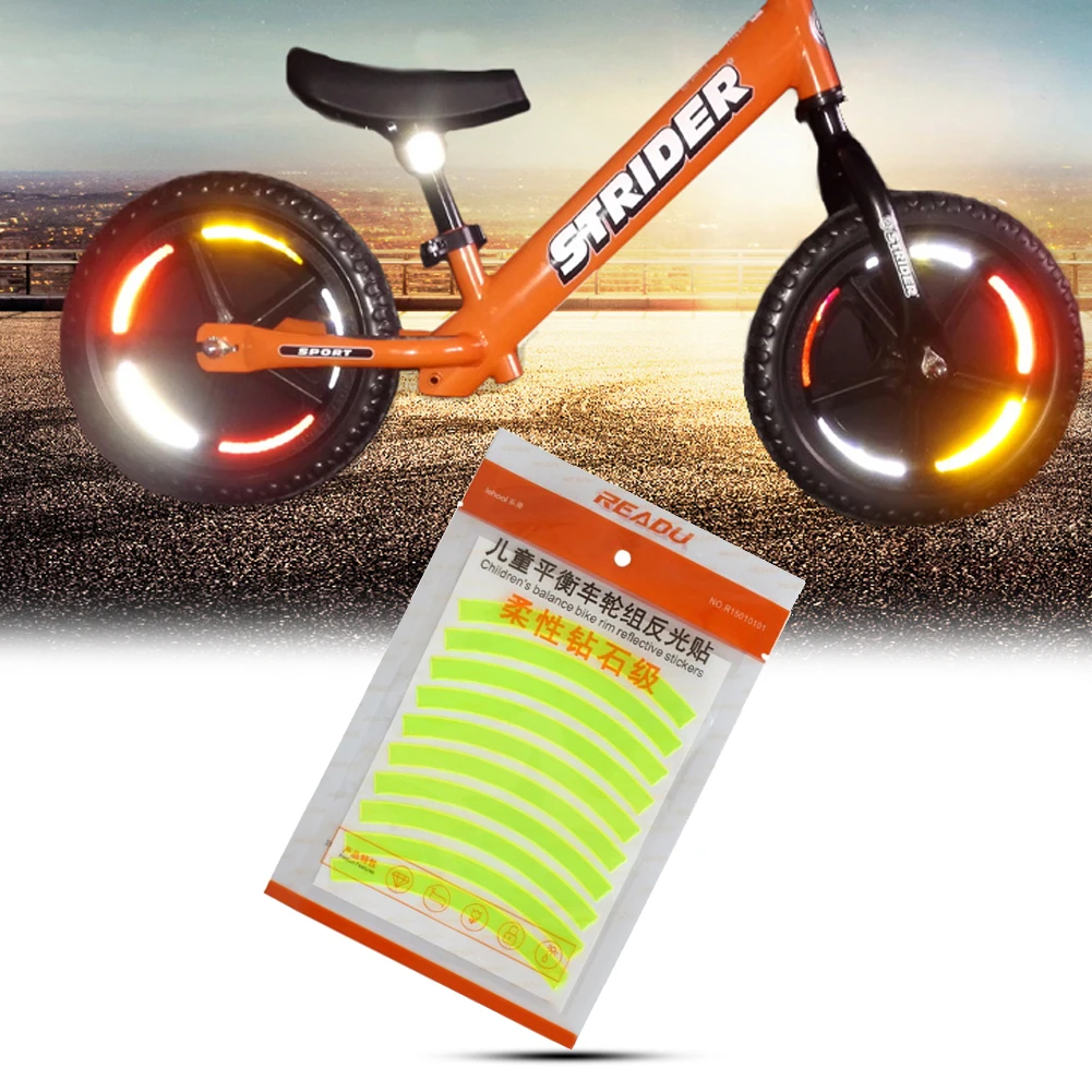 Велосипедная наклейка s наклейки светоотражающая лента велосипедная лента наклейка отражатель на колесо аксессуары детские балансирующие велосипедные полосы безопасности