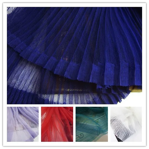 

1psc Textile micro hard net yarn pleated fabrics transparent gauze fabrics for dancing skirt children's clothing