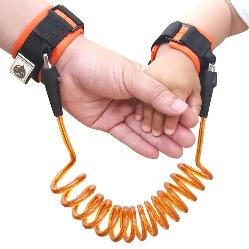 Kid Keeper Baby Walkers steel wire Wrestling Belt Infant Wrist Link Safety Harnesses Children Elastic Handle Anti-slip Belt