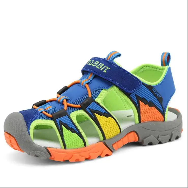 

2018 Summer Kids Shoes Brand Closed Toe Toddler Boys Cut-outs Sandals Orthopedic Sport pu Leather Baby Boys Sandals Shoes