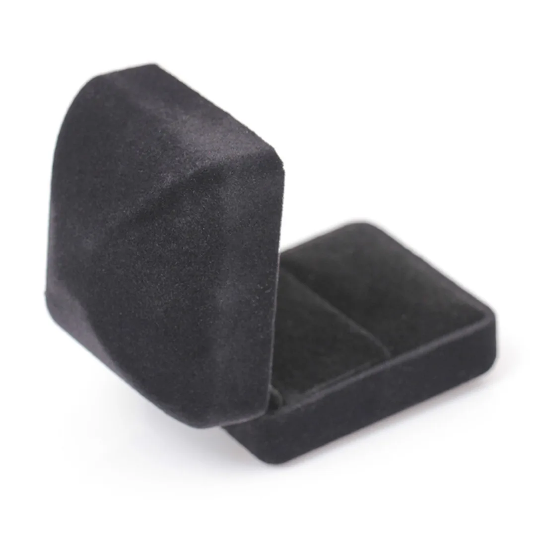 Red/Blue/Black Square Velvet Wedding Ring Earring Necklace Jewelry Storage Box Vintage Display Case Holder Organizer Shellhard
