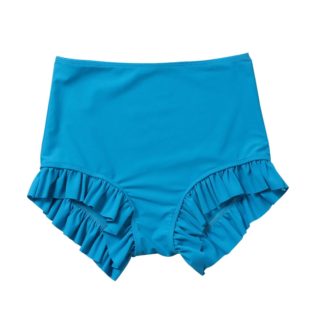 Бикини с высокой талией, Женский бразильский купальник, шорты, танкини, плавки, плавки, бикини, braga alta mujer - Color: Blue