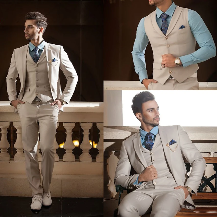 Ivory Suit Men Latest Design Formal Wedding Suits For Men