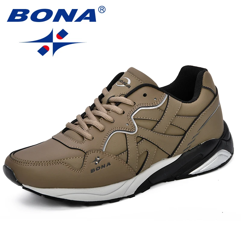 $37.73 BONA New Classics Style Men Tennis Shoes Lace Up Men Sport Shoes Quality Comfortable Non-Slip Running Shoes Man Outdoor Trendy