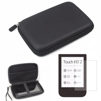 

Outdoor Traveling Protect Portable Case Bag Pouch + LCD Screen Protector Shield Film Cove for PocketBook 631 Touch HD 2
