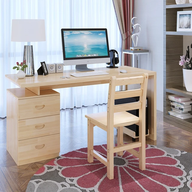 gratis verzending computer boekenkast combinatie van eenvoudige huishoudelijke modern houten bureau desktop - AliExpress