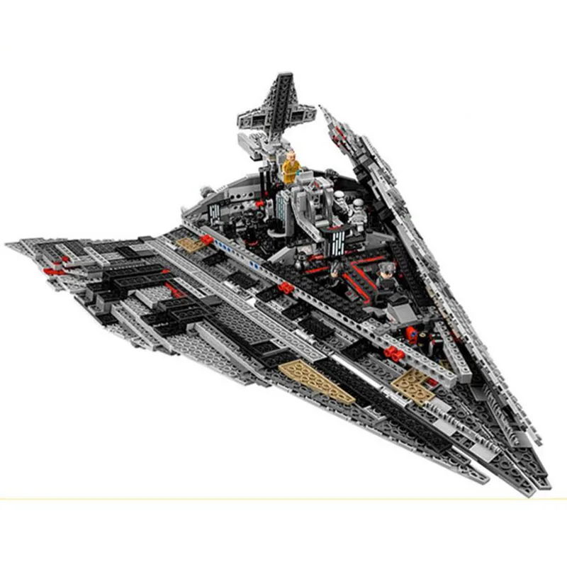 Дешево Legoinglys 1457 шт 10901 один первый заказ Звездная модель эсминца Звездные войны строительные блоки кирпичи игрушки для детей Подарки
