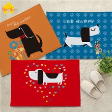 Удовлетворить хороший принтер с милой собачкой двери, пол пены коврик для прихожей Гостиная Ванная комната Кухня противоскользящие детская комната бархат ковер ковер