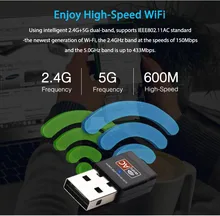 Wireless USB WiFi Adapter 600Mbps wi fi Dongle
