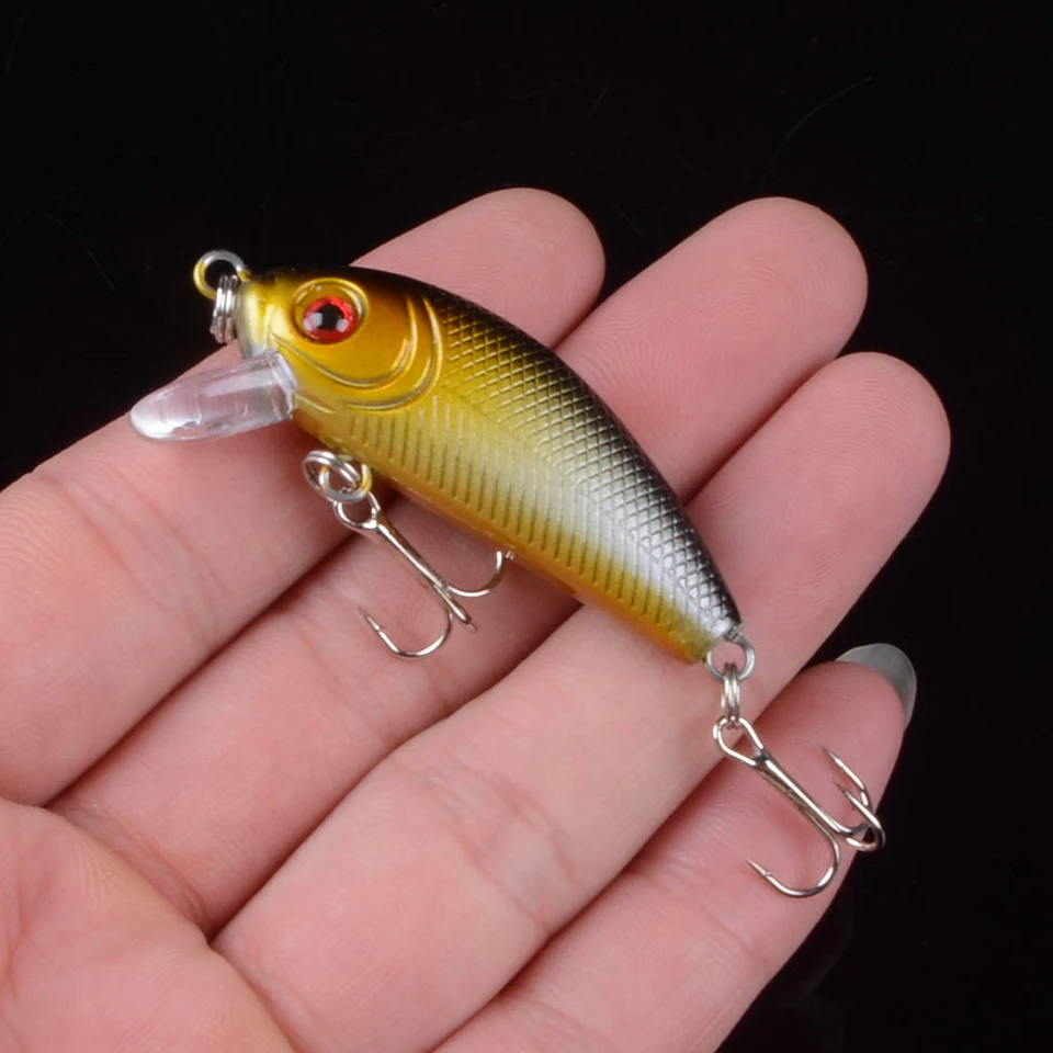 

4.5cm 4.5g Minnow Lure Hard Plastic Fish Artificial Bait for Fishing 3D Eyes Swimbait Crankbait Wobblers Fishing Lure