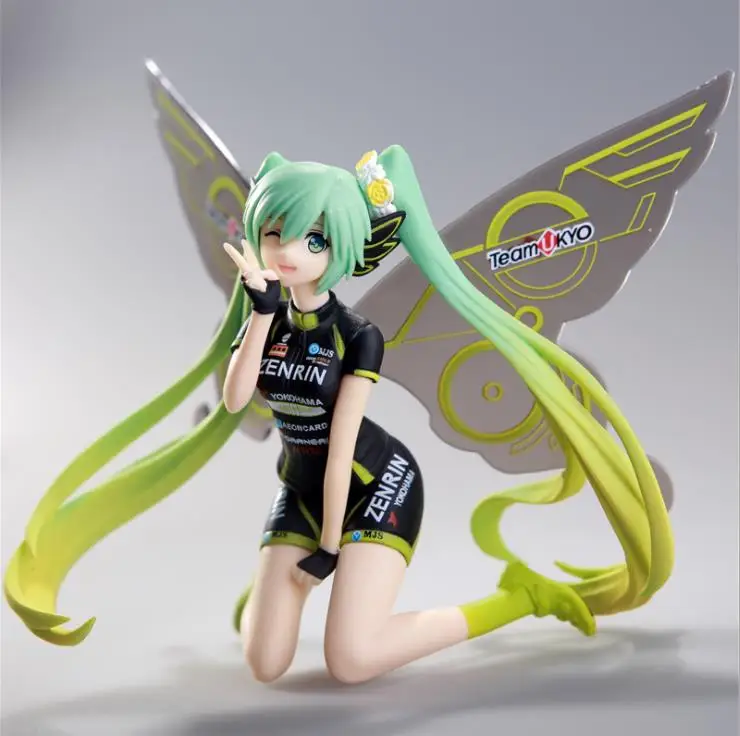 

Anime Hatsune Miku Butterfly Racing Cute Figure PVC Action Collectible Model Toy With Box 14cm