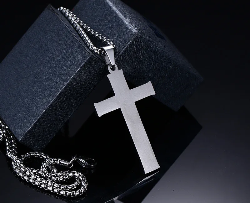 ZORCVENS классический пустой крест ожерелья молитва Христос для мужчин ювелирные изделия из нержавеющей стали для мужчин женщин цепь