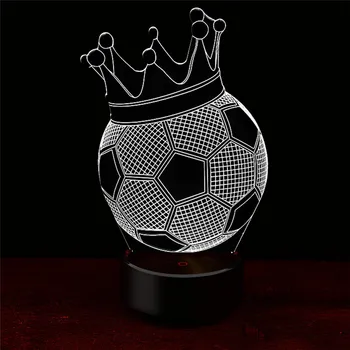 

Football 3D Night Light Table Desk Lamp 7 Colors 3D Optical Illusion Lights night lights for kids rooms