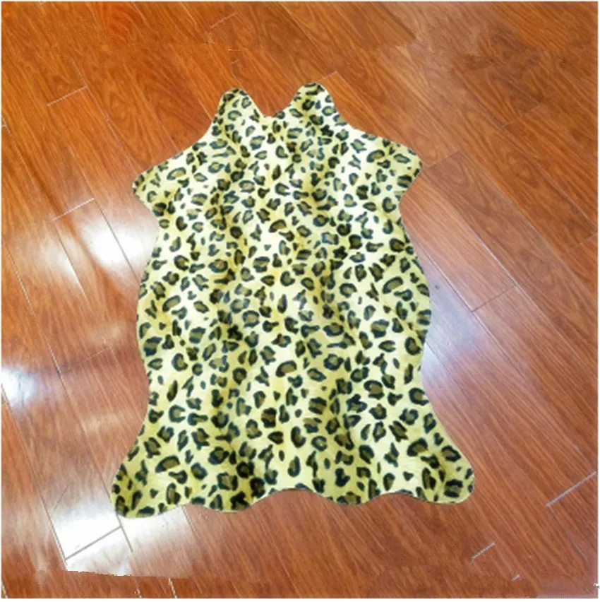 110x75 см зебры или леопарда Жираф тигр корова печати ковер искусственная кожа триколор коровьей ковер животных печатные ковер