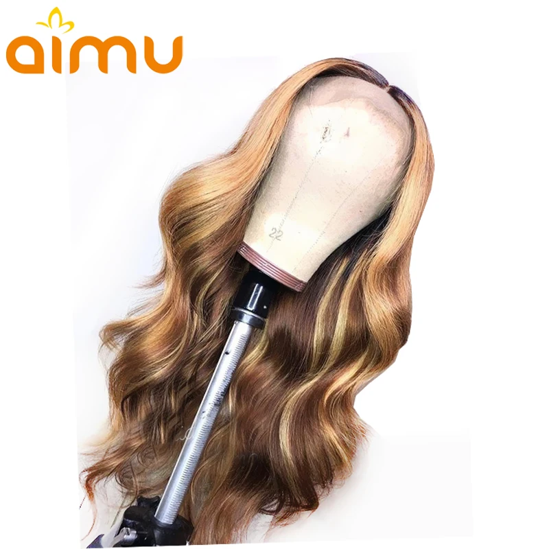Light Brown And Honey Blonde Ombre Color Body Wave 360 Lace
