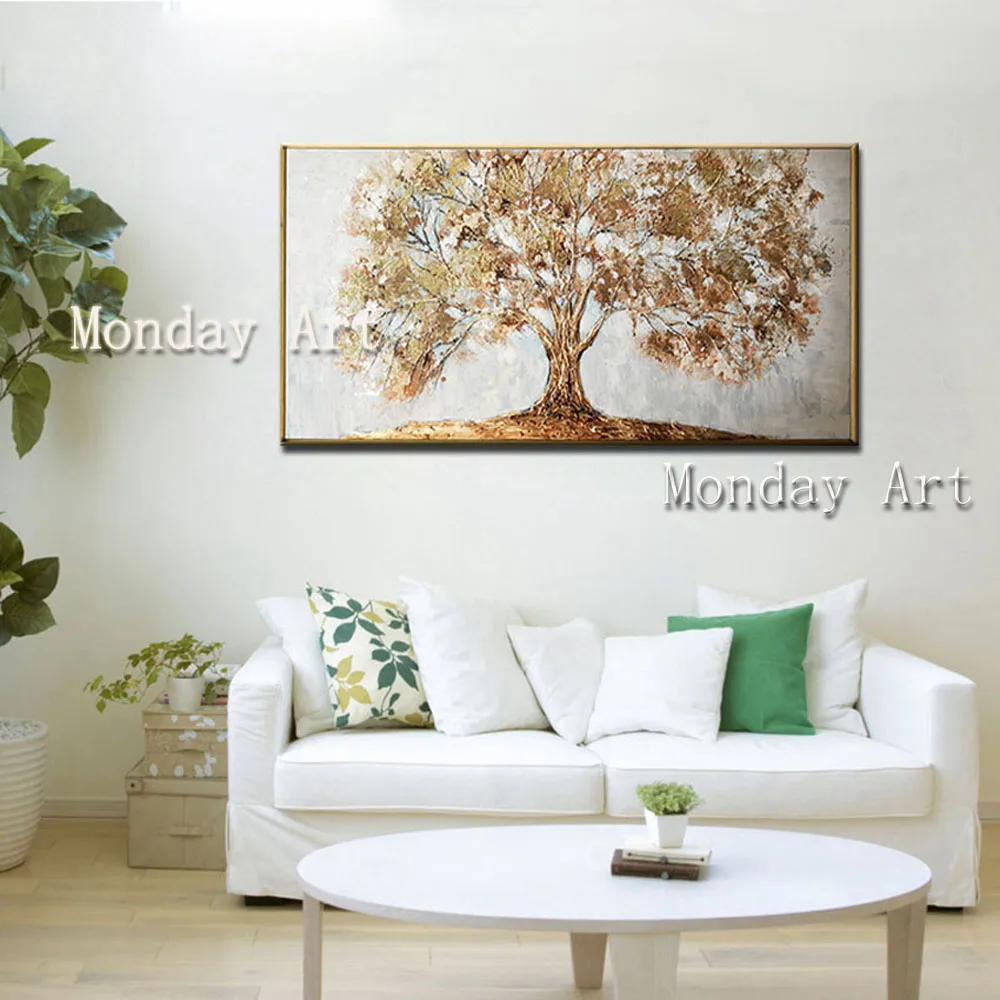 SS Unique-Hand-Painted-Canvas-Oil-Painting-Abstract-gold-tree-oil-painting-Wall-art-Pictures-for-Living (3)