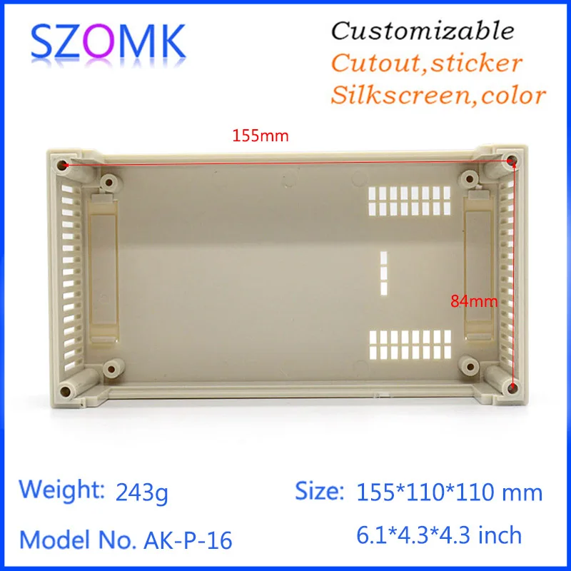 Szomk пластиковая PLC din rail электронная коробка промышленная (1 шт.) 155*110*110 мм