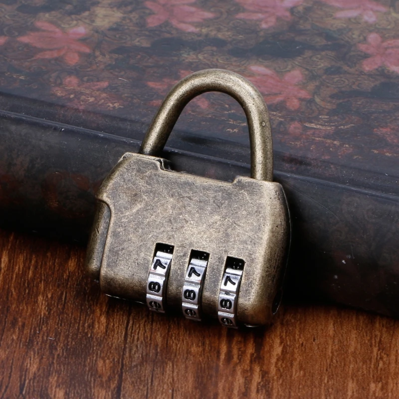 Antique Vintage Combination Password Padlocks Decor Locks for Jewelry
