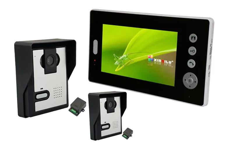 

7Inch 2.4Ghz Wireless Intercom Unlock Video Door Phone With 2Camera