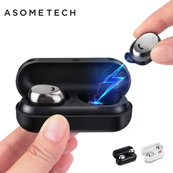 

M9 Bluetooth Earphone Wireless Earbuds Sport Headset Stereo Mini Twins Metal Charge Case For phone Xiomi Smartphone With Micro