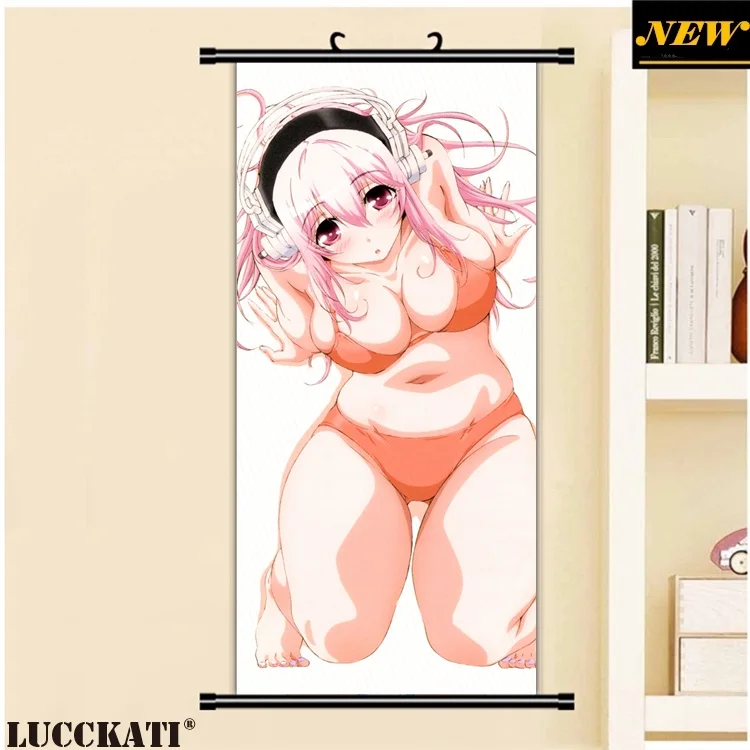 45X95 см Soniani Sonicomi Super Sonico бикини груди трусики сексуальные лоли сиськи бюстгальтер с рисунком Аниме прокрутки холст картины плакат