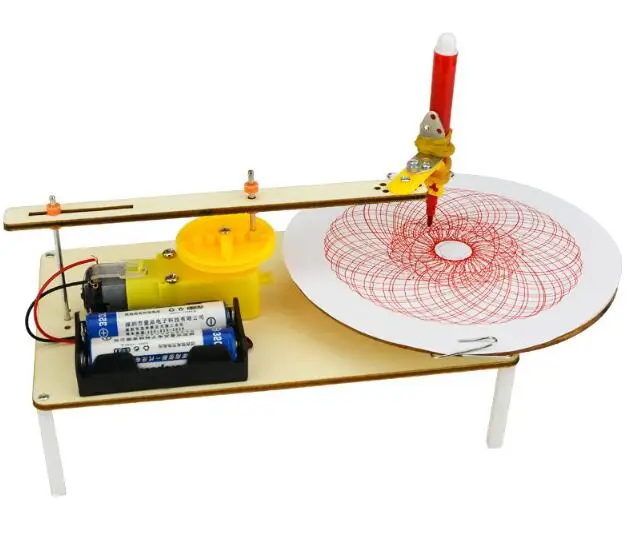 DIY Электрический плоттер Рисование ребенок физика научный эксперимент материал комплект изобретений студент собрать модель игрушки