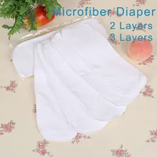 Nano Microfiber Washable Diaper Liners for Cloth Diapers Reusable Nappies for Babies Newborn Reusable Diapers Insert 13x34CM