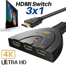 EastVita 4K* 2K 3D Mini 3 порта HDMI коммутатор 4K HDMI разветвитель 1080P 3 в 1 выход порт концентратор для DVD HDTV для Xbox PS3 PS4 r30