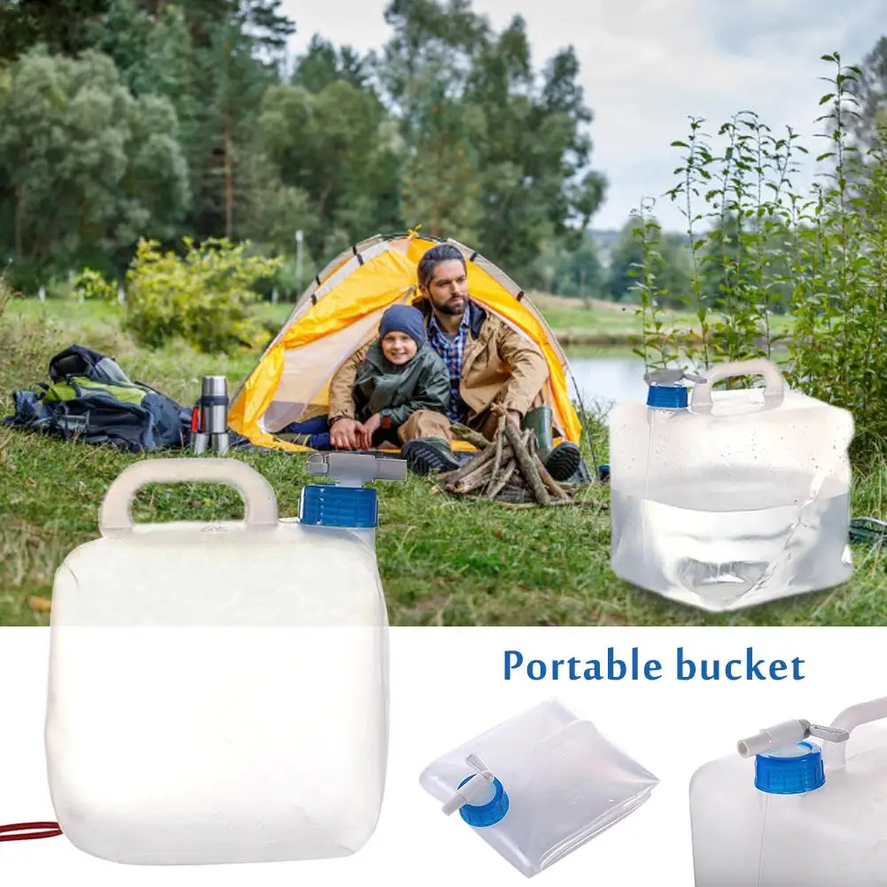 5L+10L Yzpacc 6 Pack Collapsible Water Container Outdoor Portable Water Bag Water Storage Containers BPA Free for Hiking Camping Picnic BBQ Outdoor Sports Blue