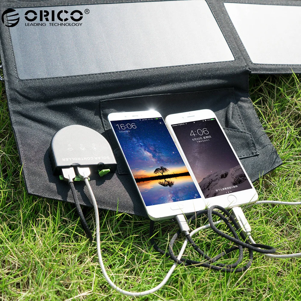 ORICO SCP 36W Foldable Solar Charging Pack USB 5V2.4A*2 MAX 5V4.8A