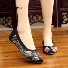 Cresfimix Женская мода светильник веса с острым носком с цветочным принтом обувь на плоской подошке Женская Повседневная Уличная обувь; женская танцевальная обувь c2232