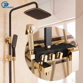 

Rotatable Lifting Type Bracket Shower Faucet Set Cold and Hot Mixer tap Oil Rubbed Bronze Faucet Set