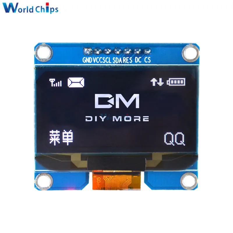 1,54 дюймов 7PIN белый/синий/желтый OLED Дисплей модуль 128x64 IIC I2C SPI Интерфейс OLED Экран доска SPD0301 Drive IC 3,3-5 В