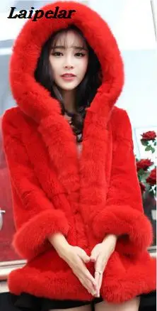 S-3XL норковые женские пальто зимняя новая модная шуба из искусственного меха элегантная Толстая Теплая Верхняя одежда куртка из искусственного меха - Цвет: Красный