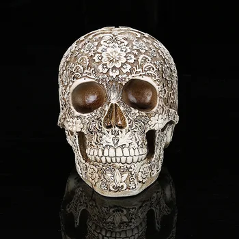 

Resin Skulls Carved Skulls Decoration Crafts Halloween Gifts Bars Cafe Decoration