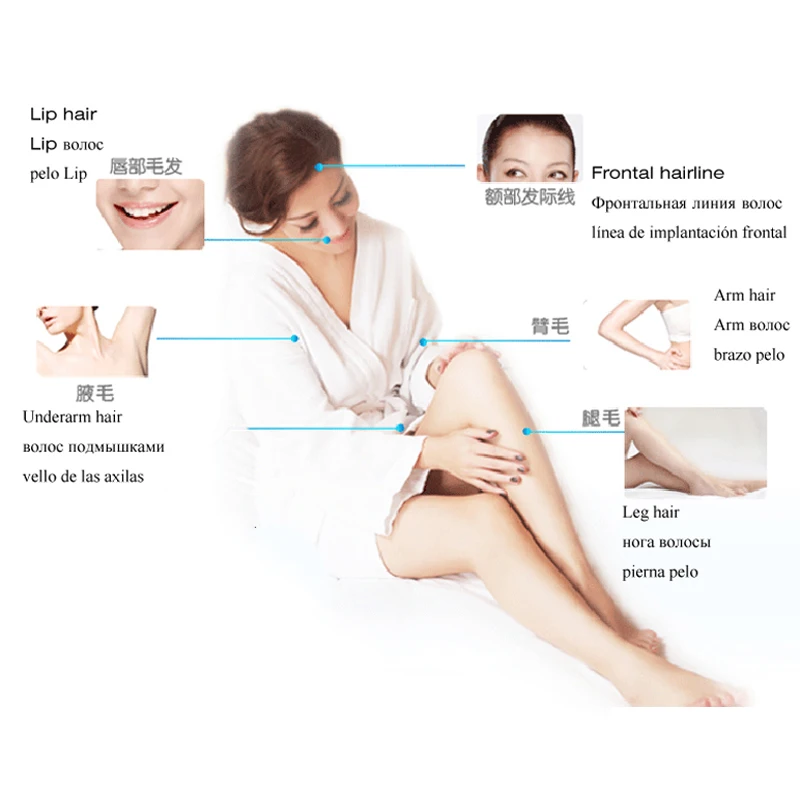 ASUN Depilatory Electric Female Epilator Women Hair Removal For Facial Body Armpit Underarm Leg Depilador Depilation FISHKIM